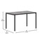 Flash Furniture 30" x 48" Patio Table with Gray Wash Faux Teak Top XU-DG-UH3048-GY-GG - alternate 2
